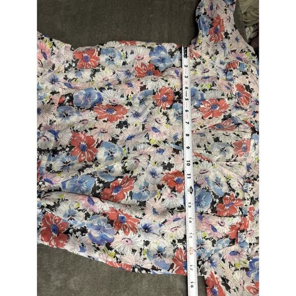 Veronica Beard Dakota Ruched Silk Floral Mini Dress White Multi Sz 6 WornOnTV - Picture 9 of 12